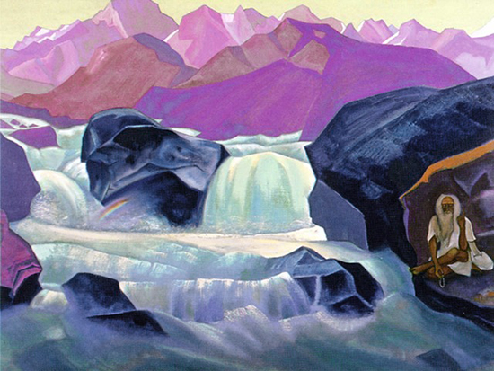 Река в Гималаях. Репродукция B2 (50х70 см) (постер). 