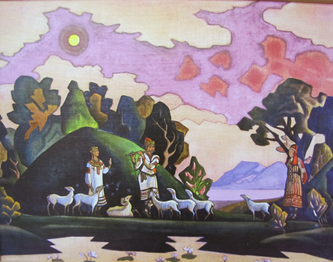 Кришна-Лель (Святой пастырь). Репродукция А3 (постер). 
