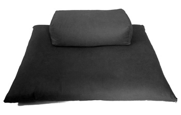 Подушка для медитации корейская монастырская (черная), 13 x 21 x 41 см
