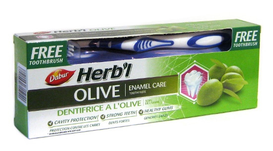 Зубная паста Dabur Herbal Olive (с экстрактом оливы) (discounted)