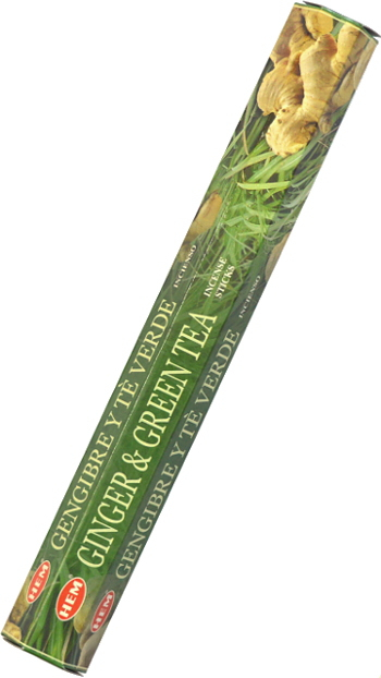 Благовоние Ginger and Green Tea (Имбирь и зеленый чай), 20 палочек по 24 см