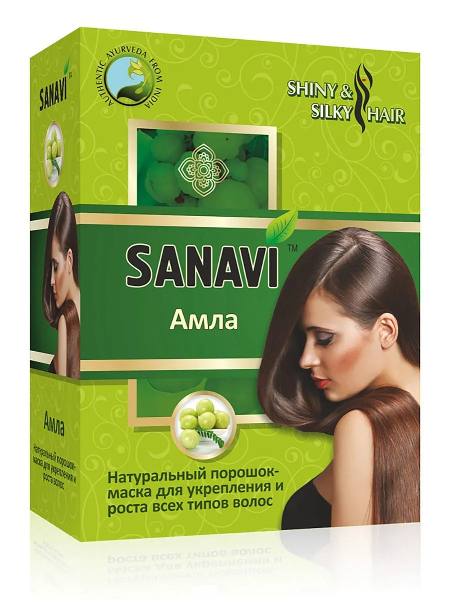 Порошок-маска для волос "Амла" Sanavi, 100 г (discounted)