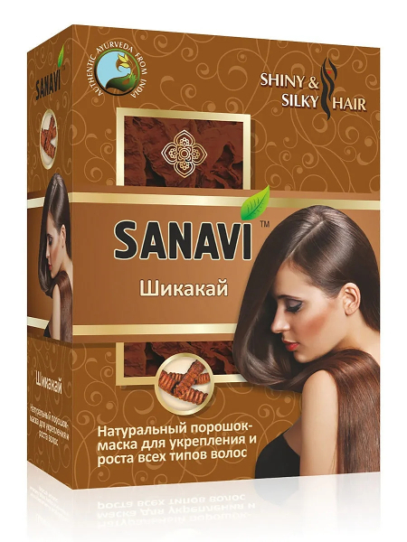 Порошок-маска для волос "Шикакай" Sanavi, 100 г (discounted)