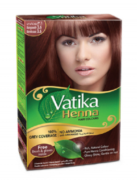Хна для окраски волос Vatika Henna Natural Burgundy (бордовая). 