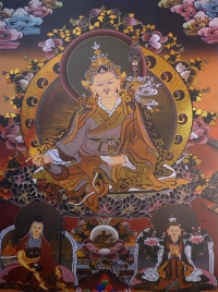 Плакат Падмасамбхава (желто-коричневый фон, 30 x 40 см). 