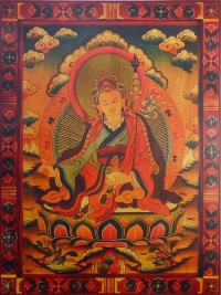 Плакат Падмасамбхава (красная нарисованная рамка, 30 x 40 см). 
