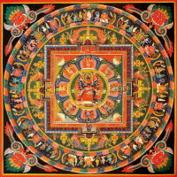 Плакат Мандала Калачакры (30 x 30 см). 