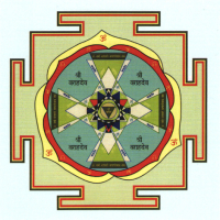 Открытка Янтра Раху (13 x 13 см). 