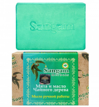 Мыло Sangam Herbals Мята и масло Чайного дерева (100 г). 