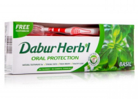 Зубная паста Dabur Herbal Basil (базилик). 