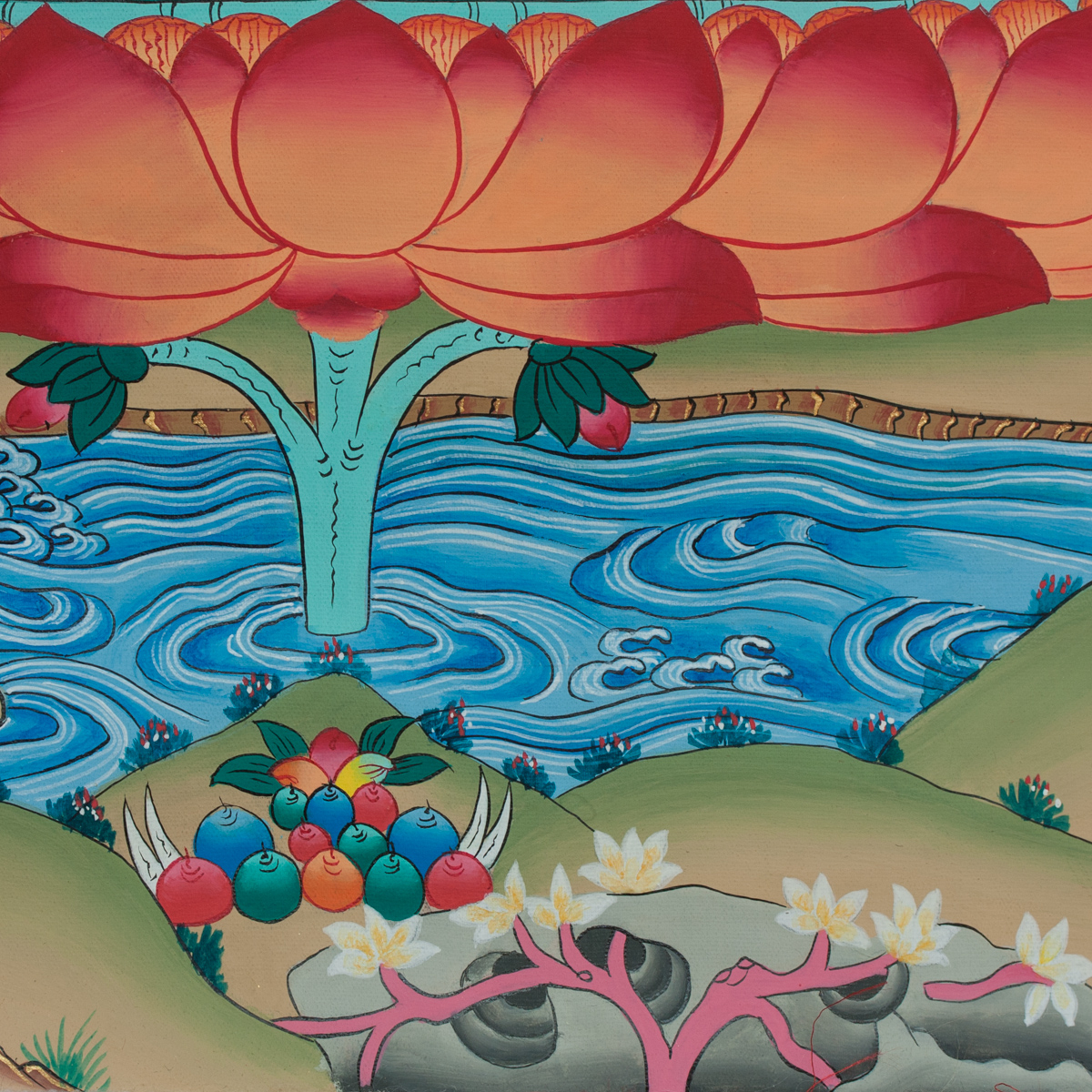Тханка Ваджрасаттва Яб-Юм (71 x 108 см)