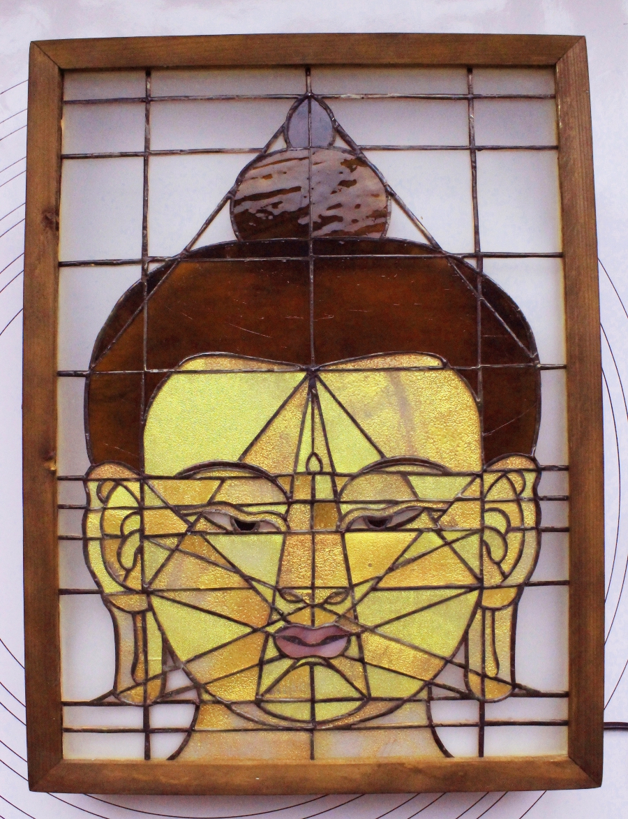 Светильник «Голова Будды», 32 х 43 х 8 см