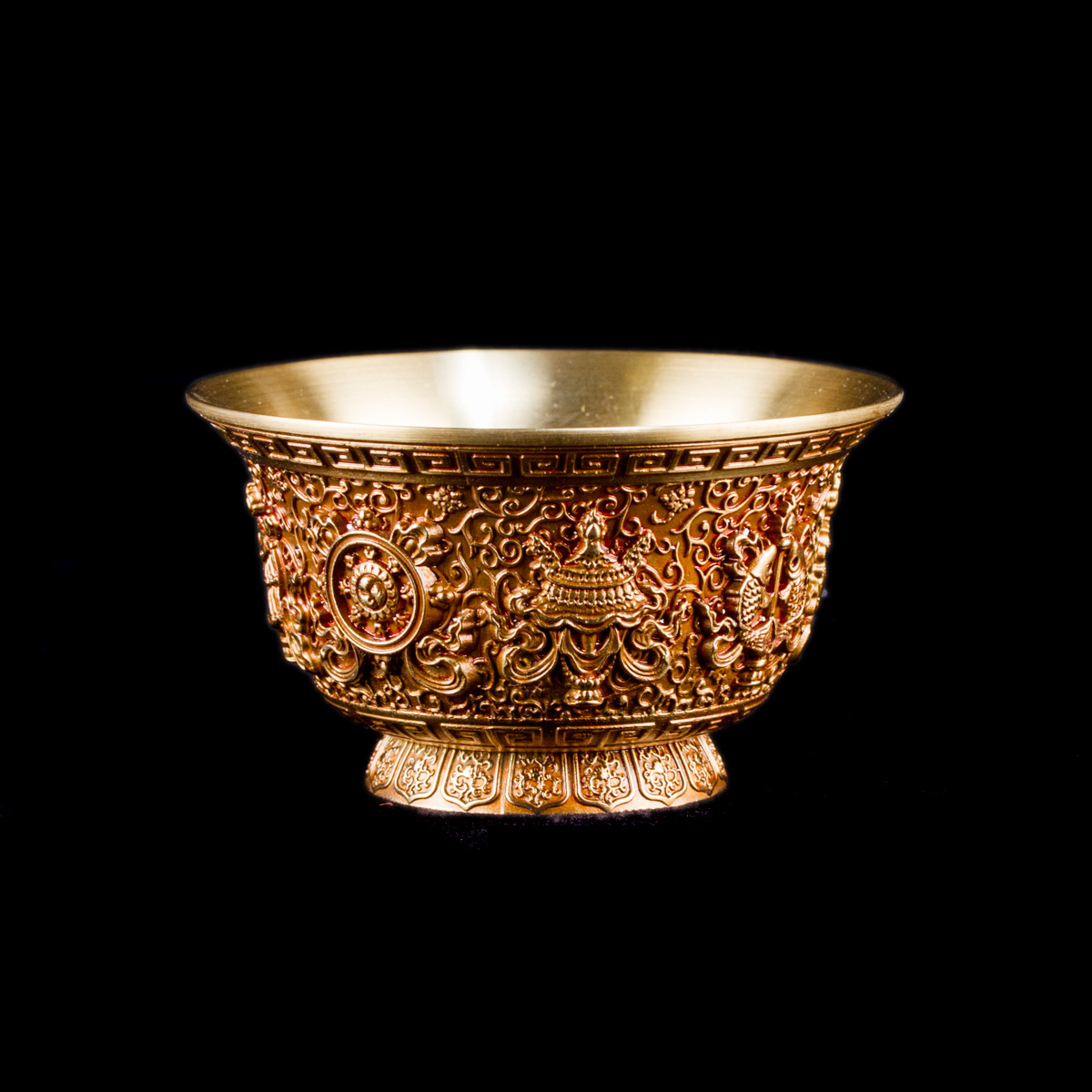 Чаши для подношений (набор из 7 шт.), 8,5 см, золотистые, металл, Китай