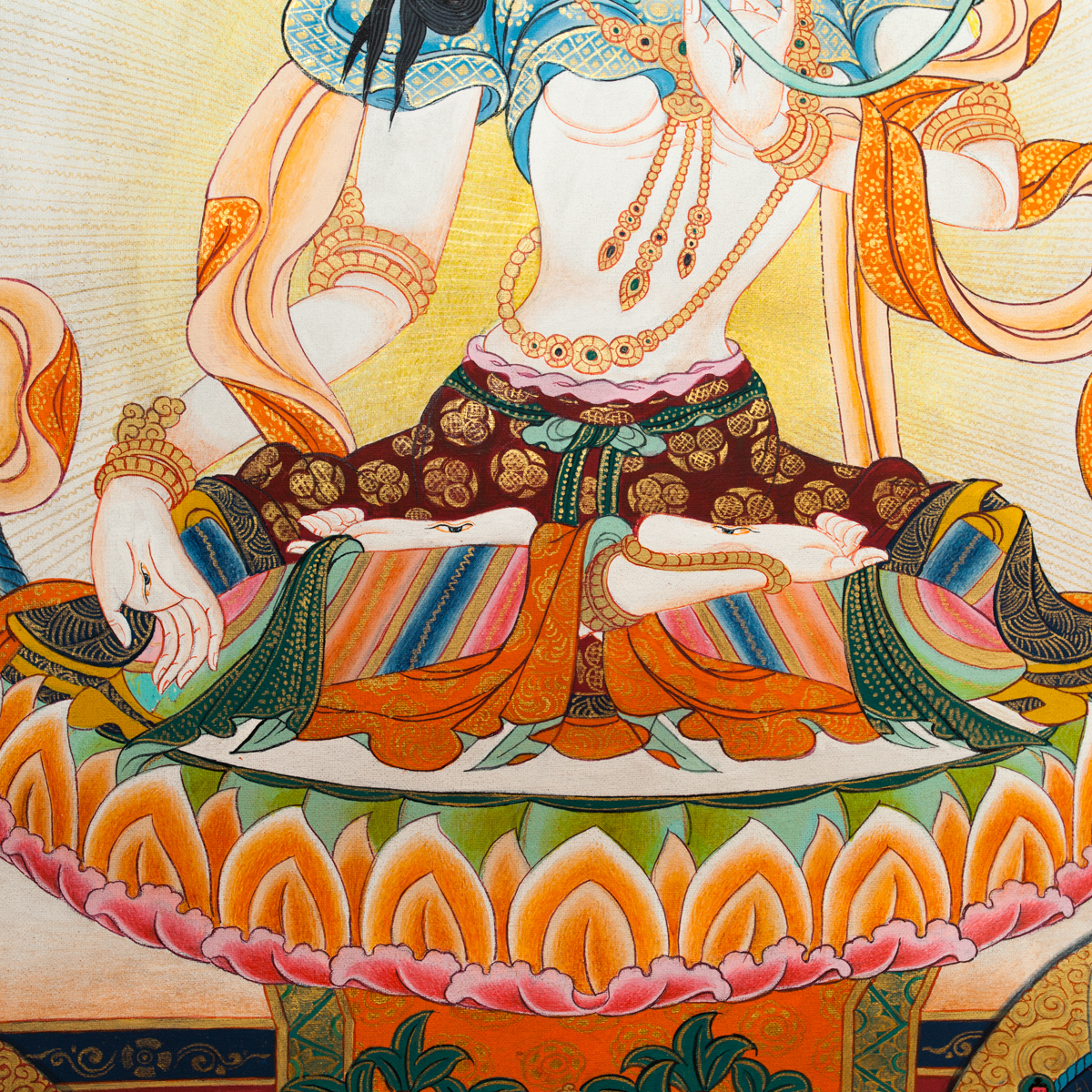 Тханка Белая Тара (96 x 134 см)