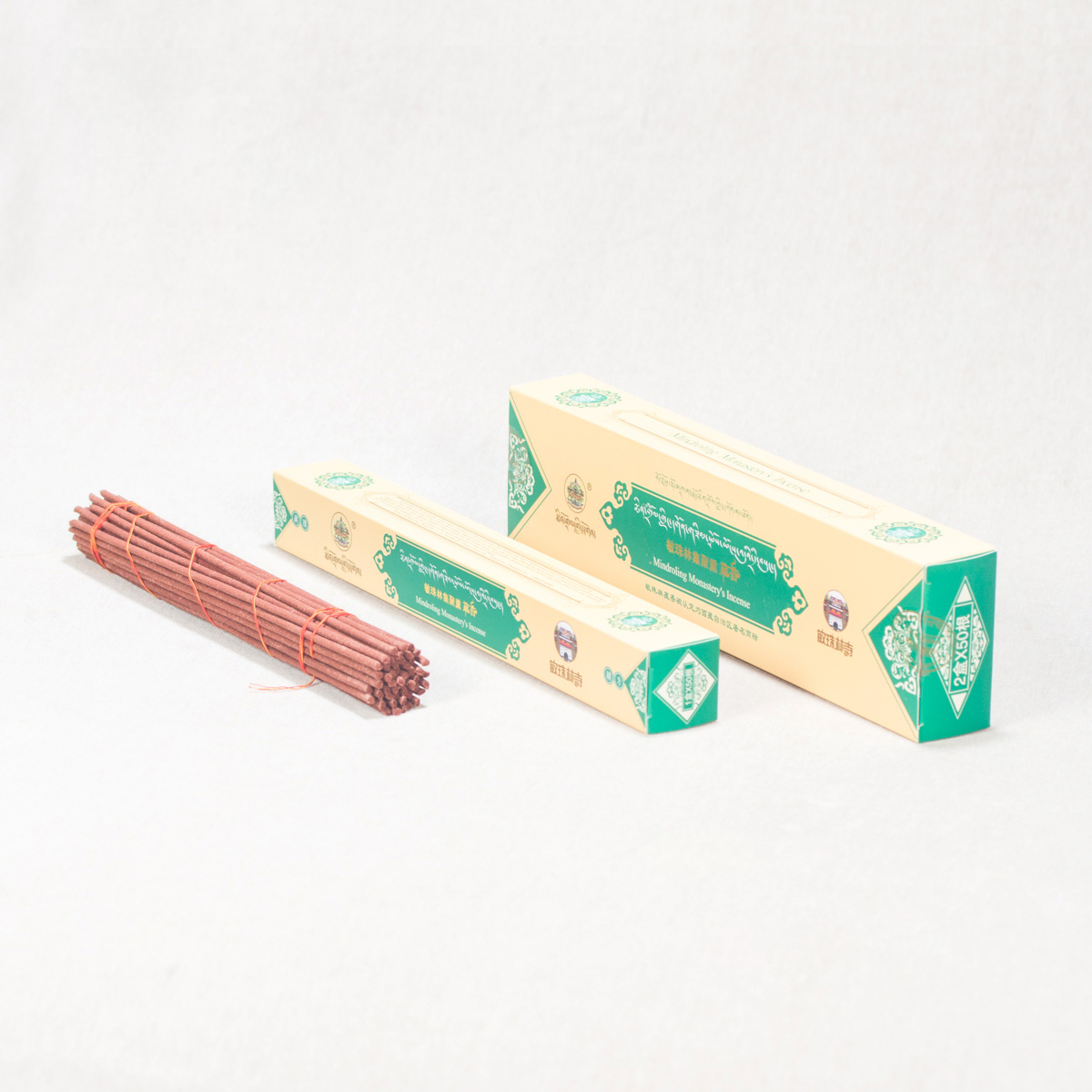 Благовоние Миндролинг (Mindroling Monastery's Incense), зелёная упаковка, 100 палочек по 24 см