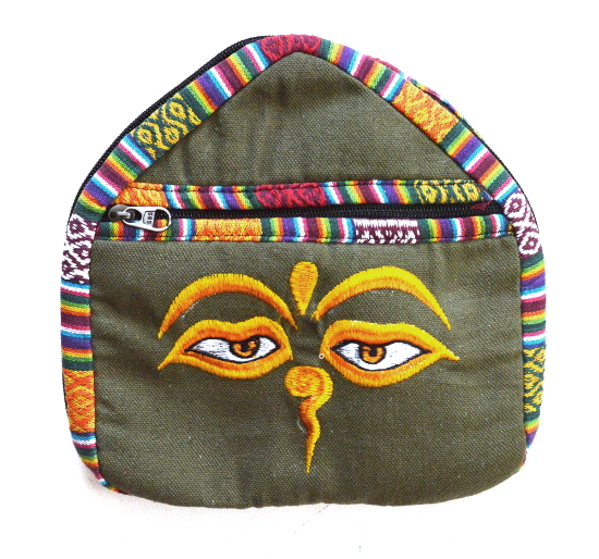 Рюкзак с Глазами Будды (тёмно-зелёный)