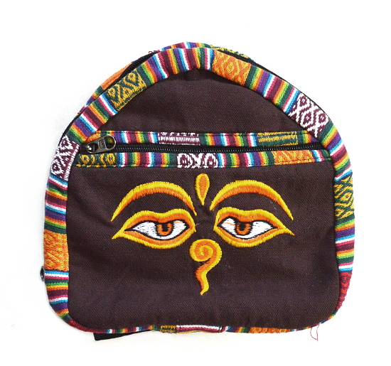 Рюкзак с Глазами Будды (коричневый), 23 x 52 см