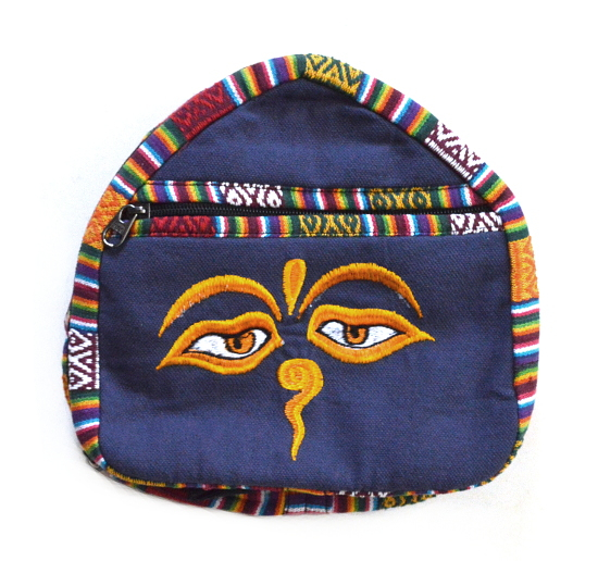 Рюкзак с Глазами Будды (синий с жёлтыми глазами), 23 x 52 см