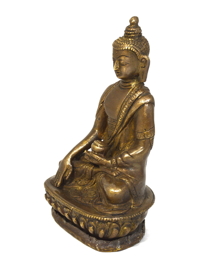 Статуэтка Будды Шакьямуни, бхумиспарша-мудра (металл), 14,5 см