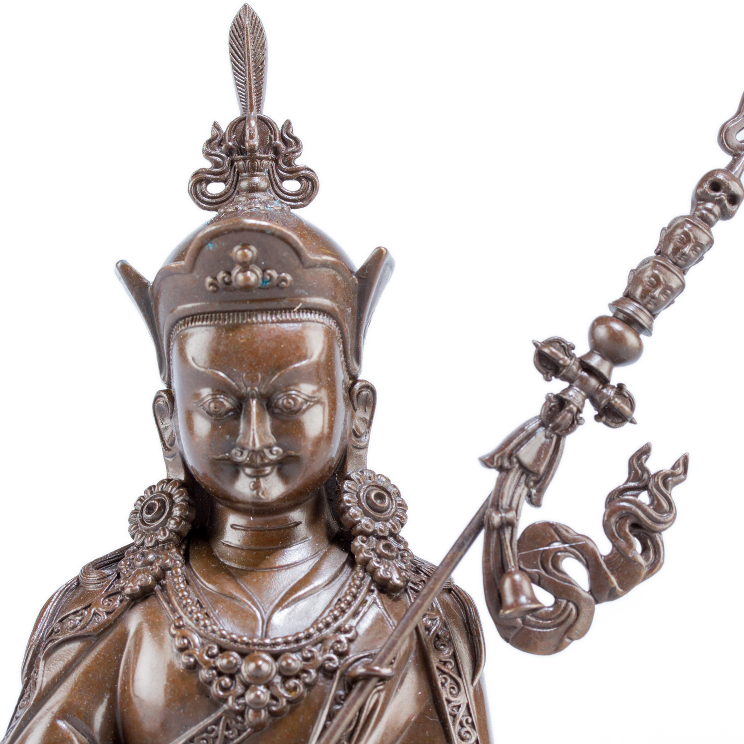 Статуэтка Падмасамбхавы, 18 см, 18 см, коричневый