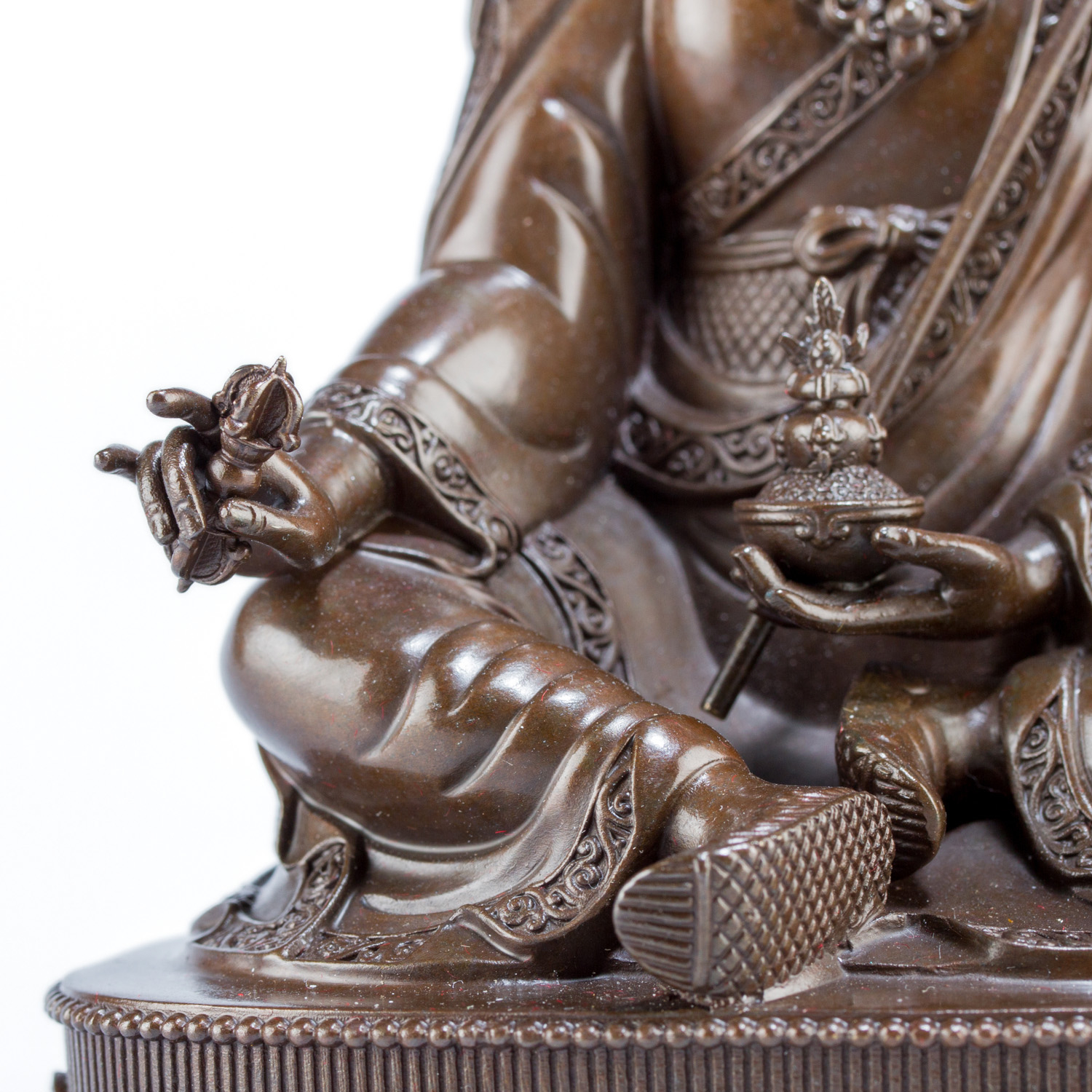 Статуэтка Падмасамбхавы, 18 см, 18 см, коричневый