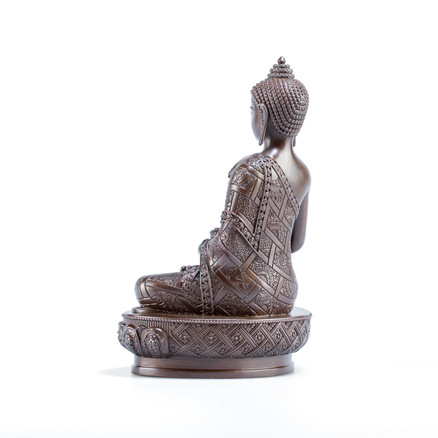 Статуэтка Будды Амитабхи, 15 см, 15 см, коричневый