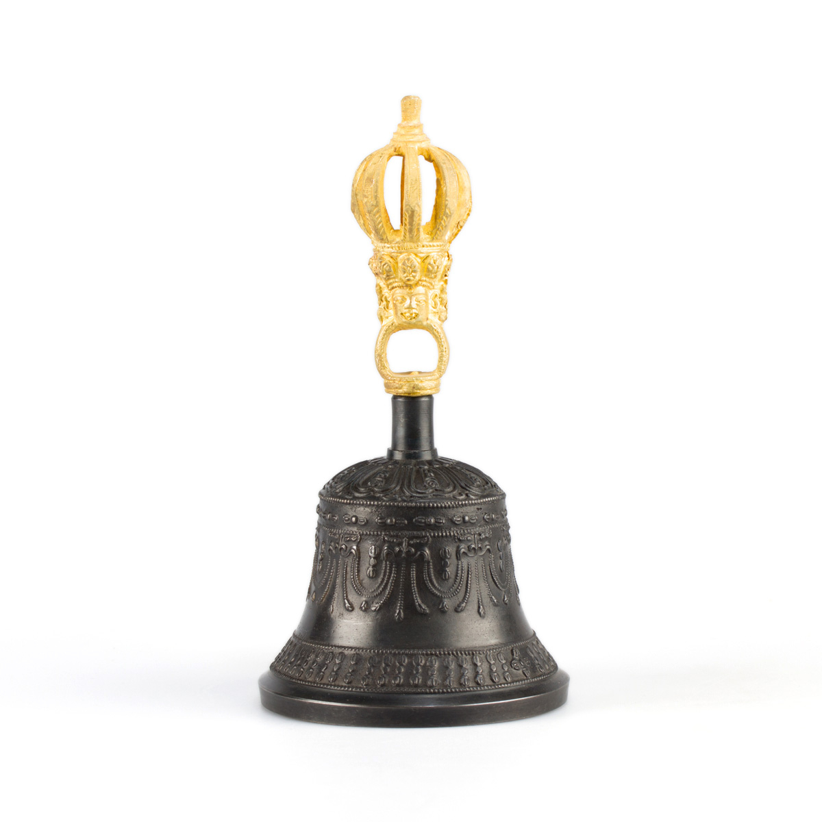 Колокольчик с ваджрой (темно-золотистый), 18 см, Дехрадун (Индия)