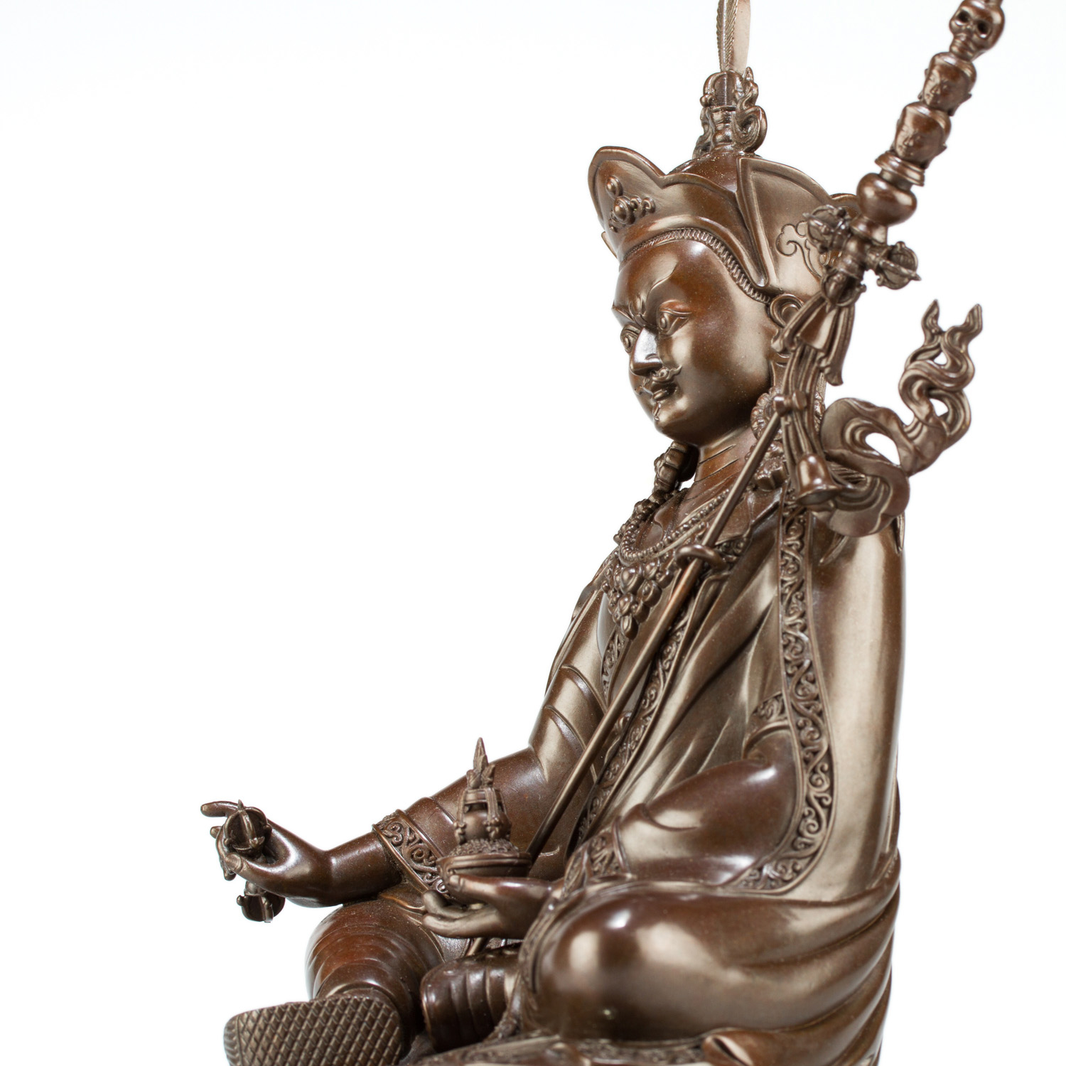 Статуэтка Падмасамбхавы, 24 см, 24 см, коричневый