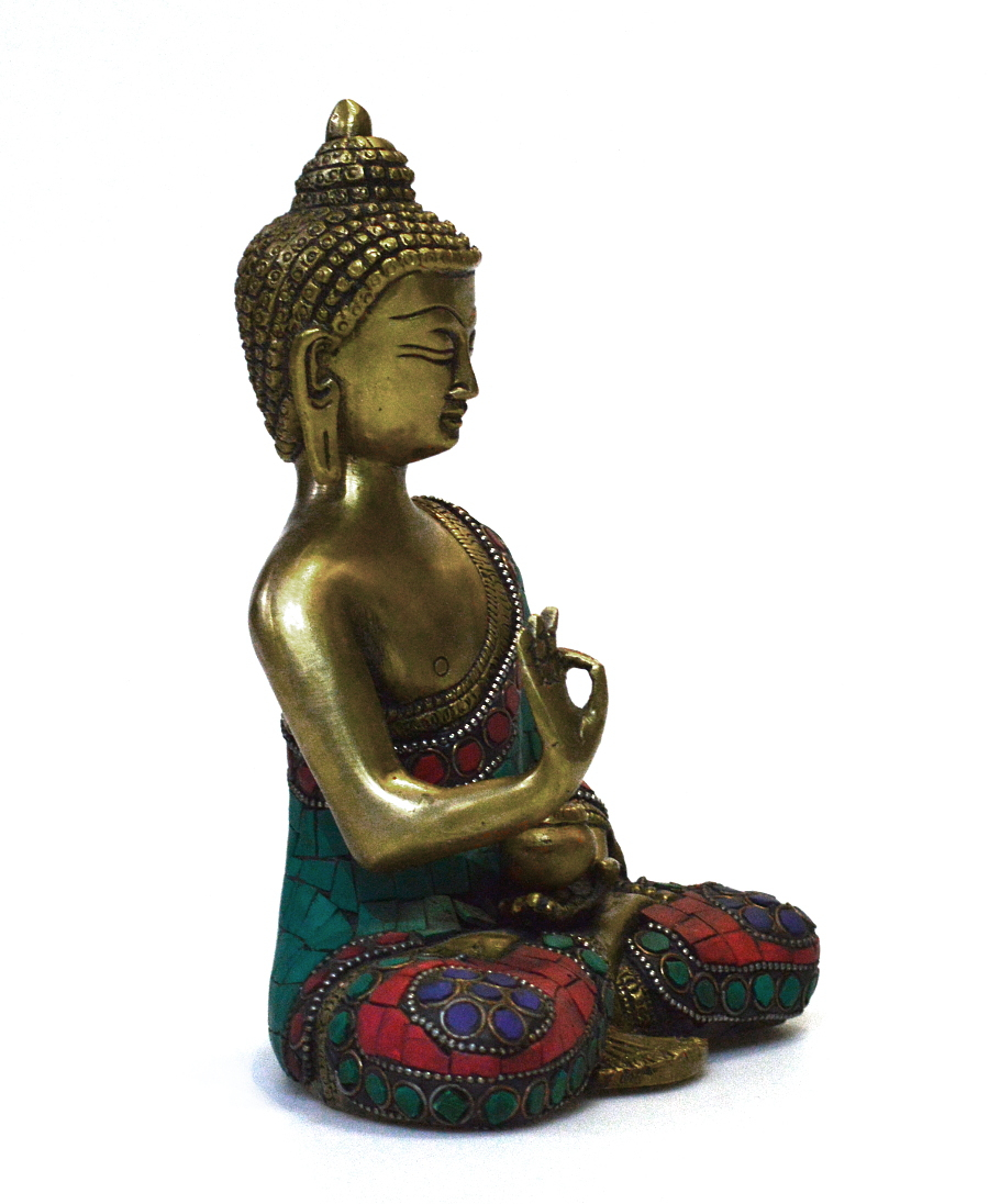 Статуэтка Будды Шакьямуни, витарка-мудра (облицовка — имитация камня), 19 см