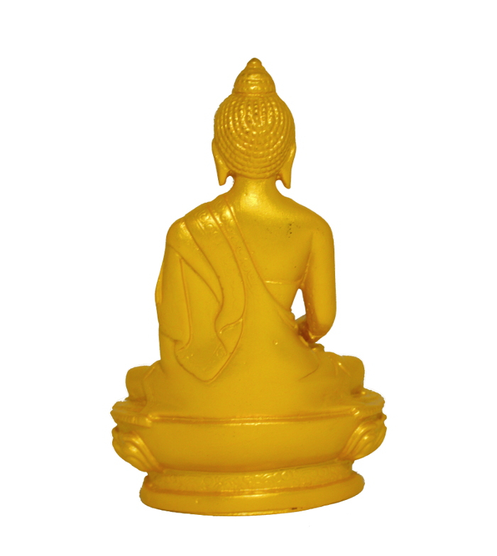 Статуэтка Будды Амитабхи, золотистая, композит, 11,5 см