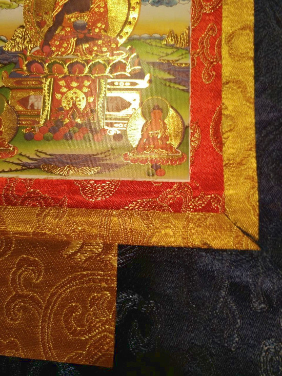 Тханка Будда Медицины (печатная, 22,5 х 35 см) (discounted)