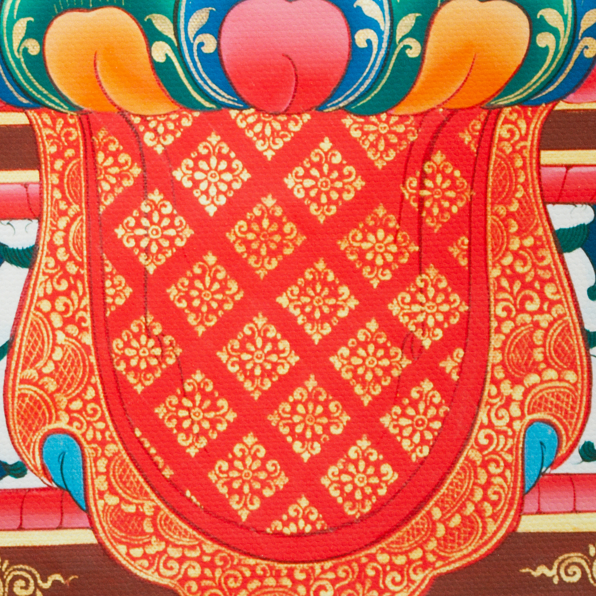 Тханка печатная на холсте Лама Цонкапа (32 х 42 см)