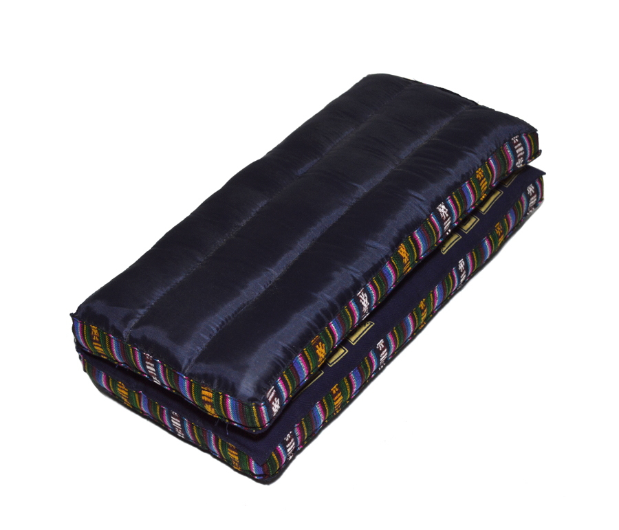 Подушка для медитации складная, темно-синяя, 33 х 35 см