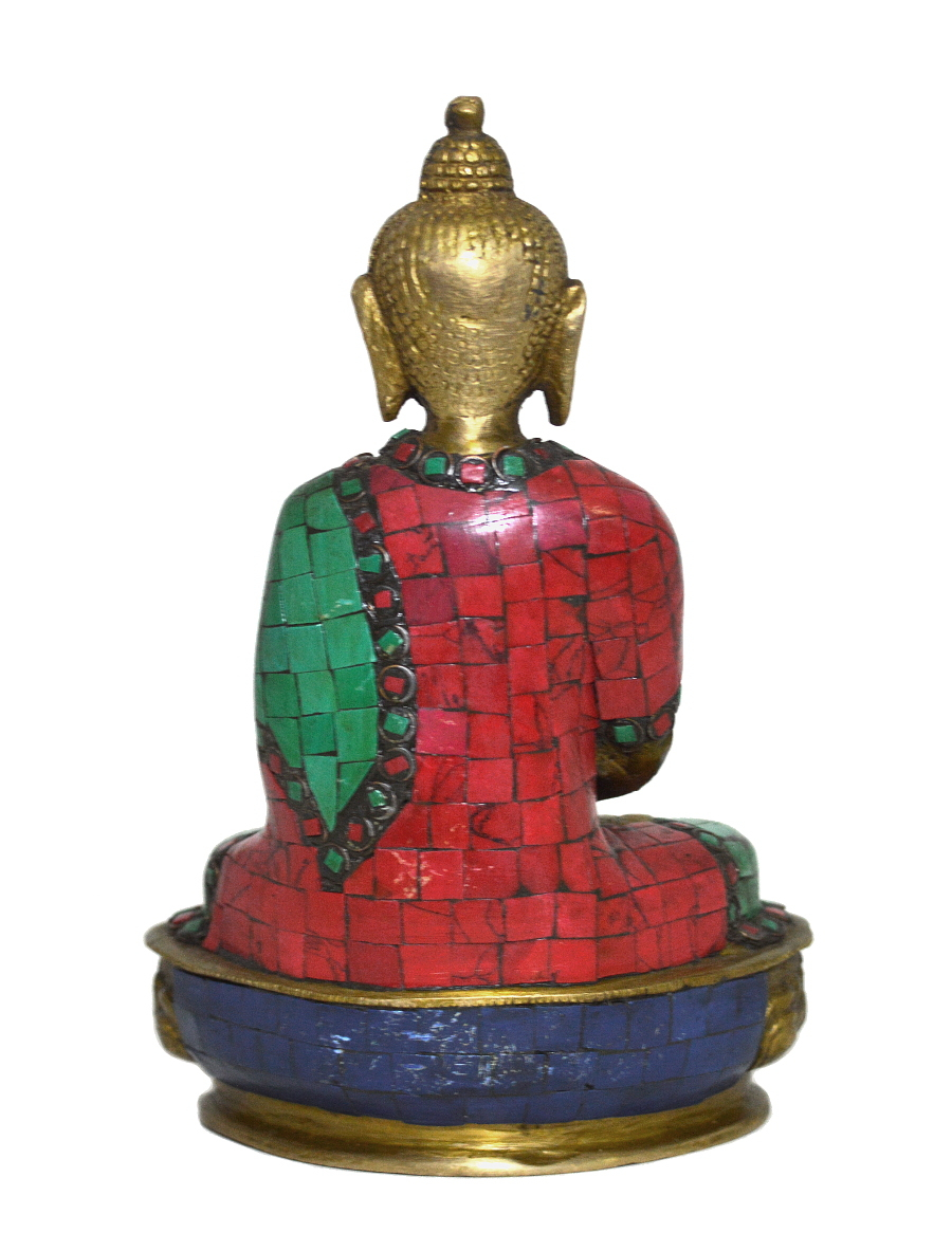 Статуэтка Будды Шакьямуни дхьяни-мудра, (облицовка — имитация камня), 20 см