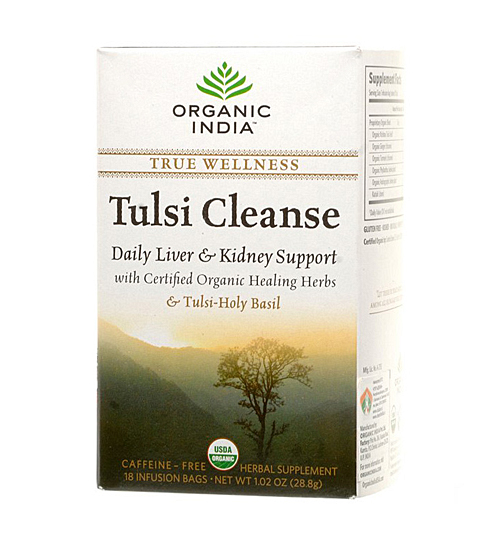 Чайный напиток базиликовый очищающий Tulsi Cleanse (18 пак.). 