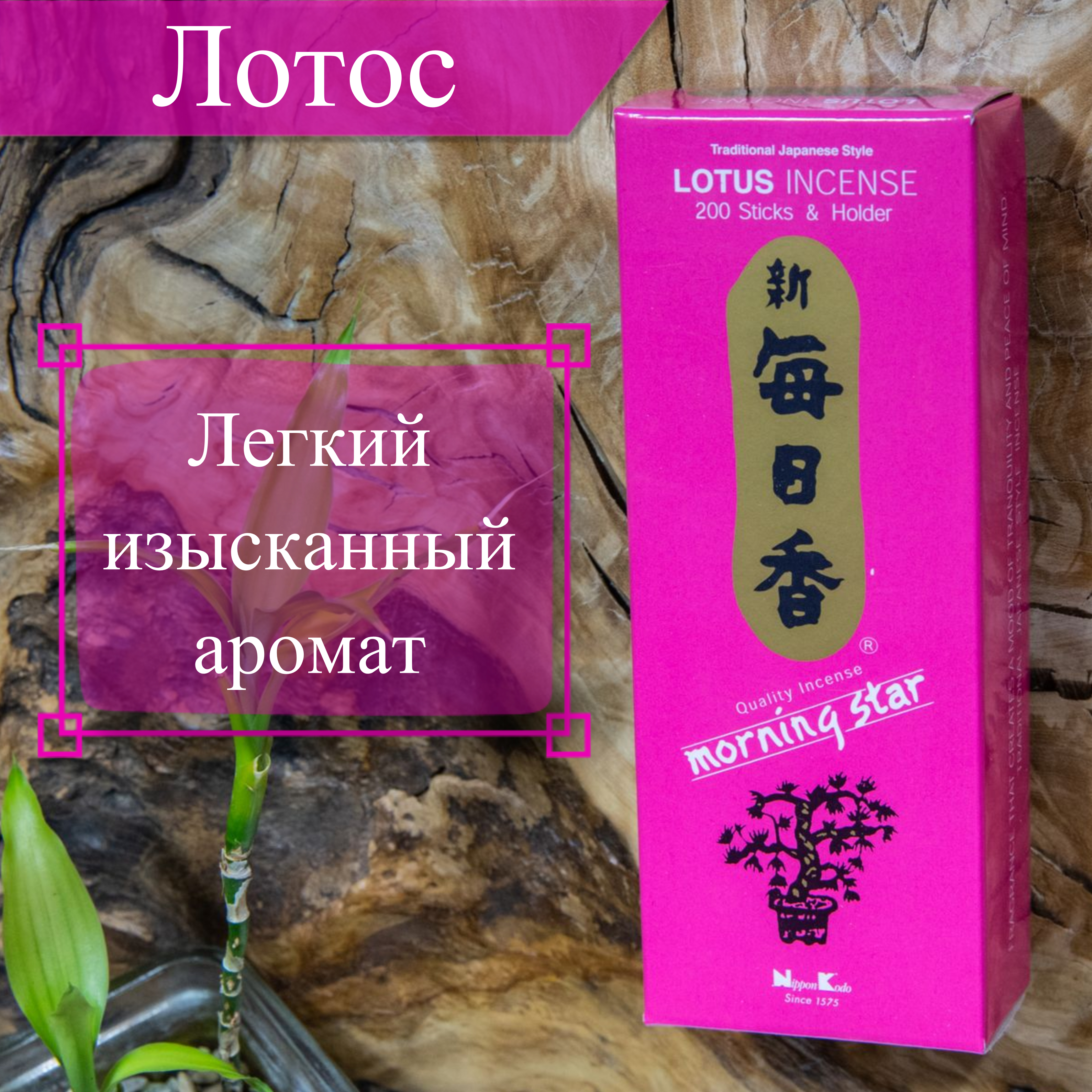 Купить Благовоние Lotus (Лотос), 200 палочек по 12 см в интернет-магазине Dharma.ru