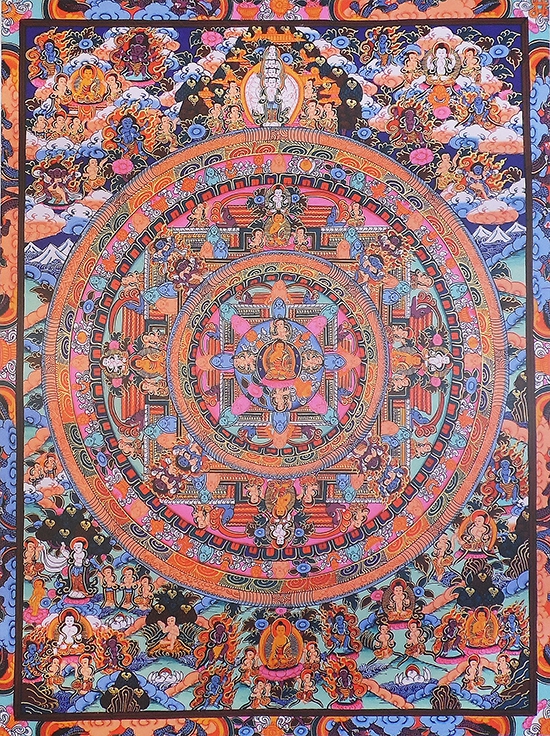 Купить Постер Мандала с божествами (30 x 40 см) в интернет-магазине Dharma.ru