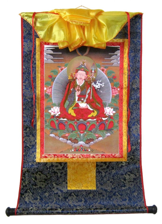 Тханка Гуру Падмасамбхава (печатная, тханка 54 х 82 см, изображение 30,5 х 43,5 см)
