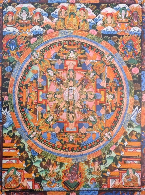 Плакат Мандала Тысячерукого Авалокитешвары (30 x 40 см)