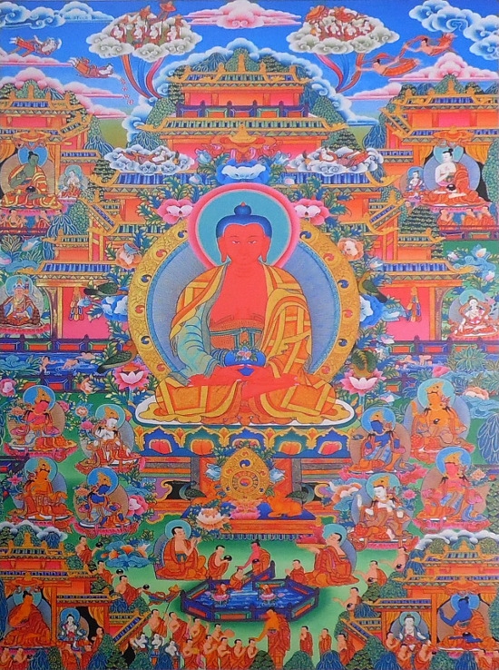 Плакат Чистая земля Будды Амитабхи (27 x 40 см)