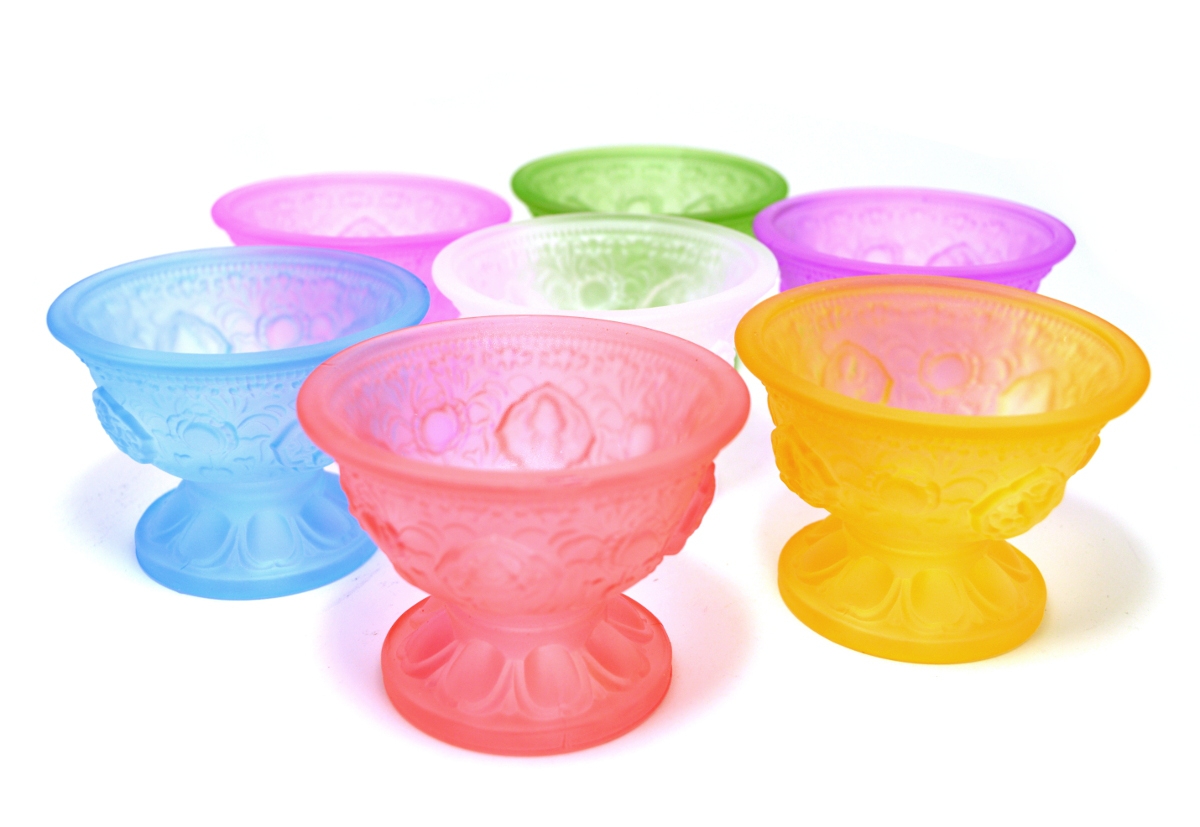 Чаши для подношений (набор из 7 шт.), 7,3 см, разноцветные, стекло, Китай