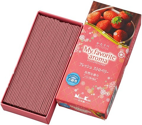 Купить Благовоние Kataribe My Favorite Aroma Strawberry (клубника), 200 палочек по 14 см в интернет-магазине Dharma.ru