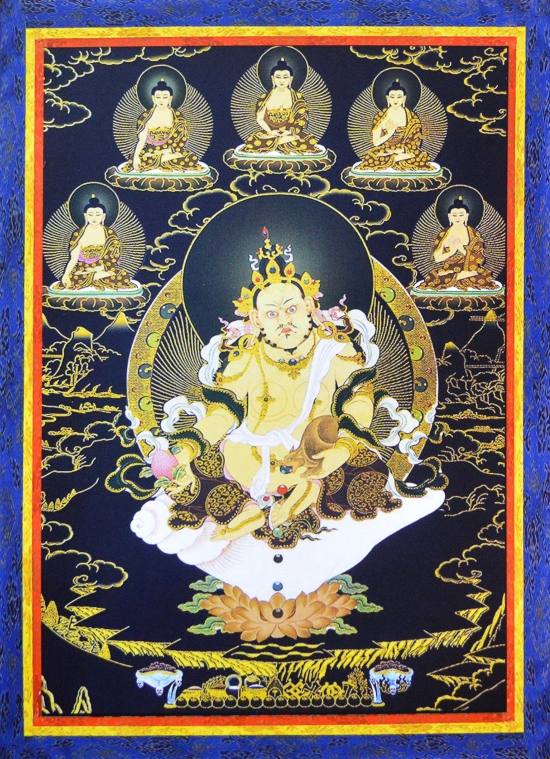 Плакат Дзамбала и 5 будд (30 x 40 см)