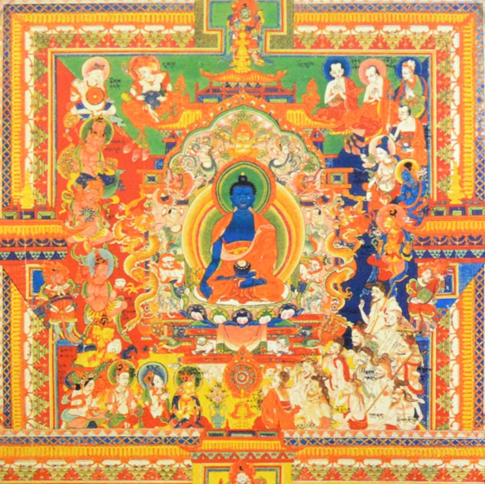 Плакат Мандала Будды Медицины (30 х 30 см)