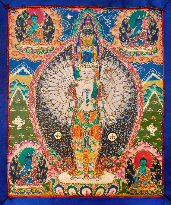 Плакат Авалокитешвара Тысячерукий (Сахасрабхуджа) (30 x 36 см)