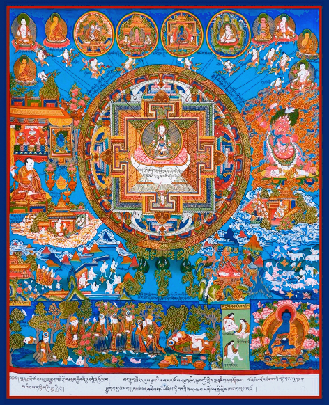 Плакат Мандала в окружении божеств (30 x 37 см)