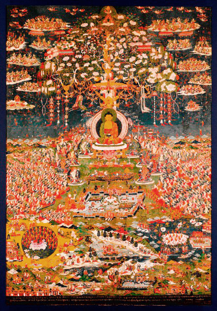 Плакат Чистая земля Будды Амитабхи (28 x 40 см)