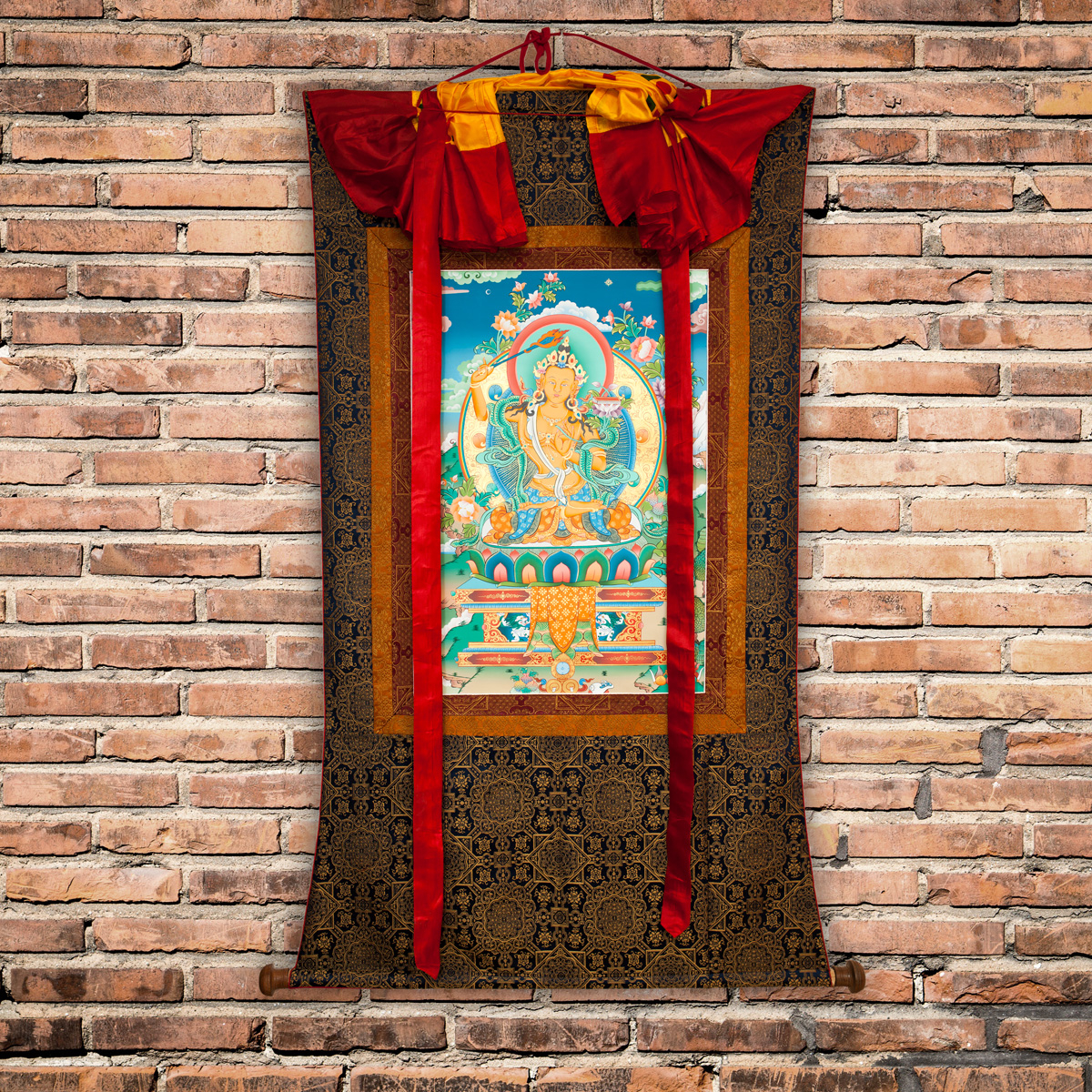 Тханка Манджушри (~100 x 145 см)