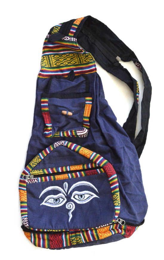 Рюкзак с Глазами Будды (синий с синими глазами), 23 x 52 см