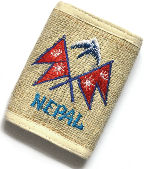 Кошелёк с флажками и голубой надписью Непал